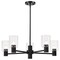 Nuvo Clarksville - 28 Inch 5 Light Chandelier - Matte Black with Clear Glass 60/8066 - alternate 4